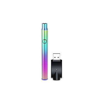เปิดเครื่อง CBD Vape Battery USB Fast Chager บิดด้านล่าง Vape Pen สำหรับ 510 Carts