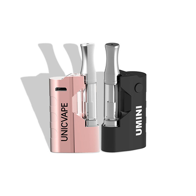 0.5ml อุ่นแบตเตอรี่ Cbd แบบชาร์จไฟได้ 510 แรงดันไฟฟ้าที่ปรับได้ 500mAh