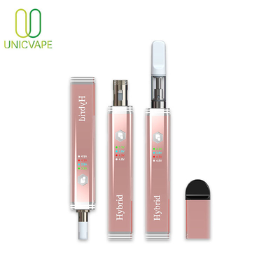 ปากกา Vaporizer เข้มข้นแรงดันไฟฟ้าตัวแปร อุ่น cbd ไฮบริด 4.3V 650mah